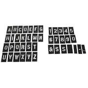 Zoro Select STENCIL NUMB&LTR KIT 1In PLASTIC 138PCS 20Y523