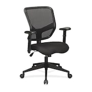 Lorell Mesh Executive Chair, Adjustable Arms, Black LLR84565