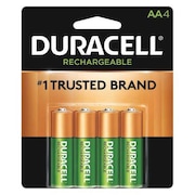 Duracell Precharged Recharg. Battery, AA, NiMh, PK4 DX1500R4