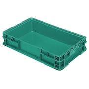 Orbis Straight Wall Container, Green, Plastic, 24 in L, 15 in W, 5 in H, 0.72 cu ft Volume Capacity NSO2415-5 Green