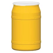 Eagle Mfg Open Head Transport Drum, Polyethylene, 57.5 gal, Unlined, Yellow 1656