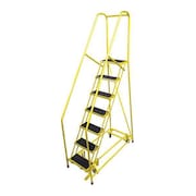 COTTERMAN 100 in H Steel Rolling Ladder, 7 Steps 1007R2630A2E20B4C2P6