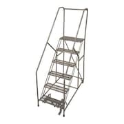 COTTERMAN 90 in H Steel Rolling Ladder, 6 Steps 1206R1824A3E24B4C1P6