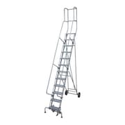 COTTERMAN 162 in H Steel Rolling Ladder, 12 Steps 6512R1830A1E10B4BC1P3