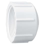 Zoro Select PVC Cap, FNPT, 1-1/4 in Pipe Size 448012