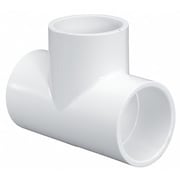 Zoro Select PVC Tee, Socket x Socket x Socket, 3 in Pipe Size 401030