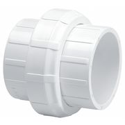Zoro Select PVC Union, Socket x Socket, 1-1/2 in Pipe Size 457015