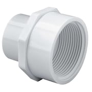 ZORO SELECT PVC Reducer, Socket x FNPT, 1/2 in x 3/4 in Pipe Size 435074