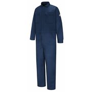VF IMAGEWEAR Flame Resistant Coverall, Navy, 100% Cotton, 50 CED2NV RG 50