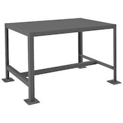 Durham Mfg Fixed Work Table, Steel, 36" W, 24" D MT243624-2K195