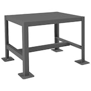 Durham Mfg Fixed Work Table, Steel, 24" W, 18" D MT182418-2K195