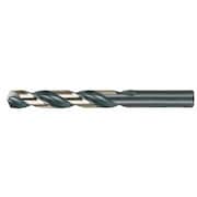 Cle-Line Jobber Length Drill Bit, Drill Bit Size 21/64 in, Drill Bit Point Angle 135 Degrees, Black & Gold C18017