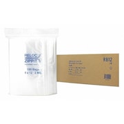 RELOC ZIPPIT Reclosable Poly Bag 2-MIL, 8"x 12", Clear R812