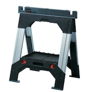 Stanley Adjustable Folding Sawhorse, Adj Height, Plastic, 2 1/8 in Overall Wd, 32 in to 39 in, 2500 lb Cap 011031S