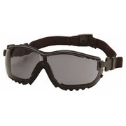 Pyramex Safety Goggles, Gray Anti-Fog, Anti-Static, Scratch-Resistant Lens, V2G Series GB1820ST
