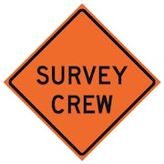 EASTERN METAL SIGNS AND SAFETY Survey Crew Traffic Sign, 36 in Height, 36 in Width, Polyester, PVC, Diamond, English 669-C/36-EMO-SA