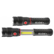 SLYDE Storm Gray Tactical Handheld Flashlight, 300 (LED), 200(COB LED) lm NEB-WLT-0006