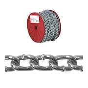 CAMPBELL CHAIN & FITTINGS #2 Twist Link Machine Chain, Zinc Plated, 125' per Reel T0726627