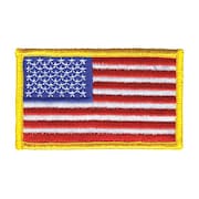 Heros Pride U.S. Flag, Embroidered Patch, Medium, Gold 0001HP
