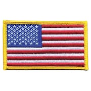 Heros Pride Embroidered Patch, U.S. Flag, Medium Gold 0002