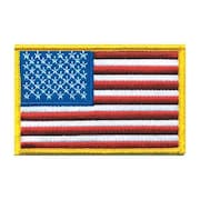 Heros Pride Embroidered Patch, U.S. Flag, Medium Gold 0021
