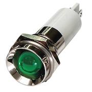 ZORO SELECT Protrude Indicator Light, Green, 12VDC 24M120
