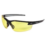 EDGE EYEWEAR Safety Glasses, Wraparound Yellow Polycarbonate Lens, Scratch-Resistant DZ112-G2
