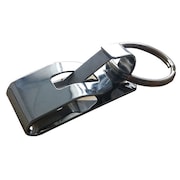 Zoro Select Belt Key Holder, Clip On, Silver 25PA32