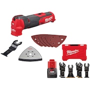 MILWAUKEE TOOL Multi-Tool Kit, 12V, 2.0 Ah Battery, 2.3 lb 2526-20, 48-11-2420, 49-10-9112