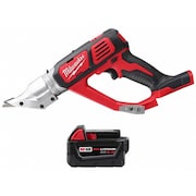 Milwaukee Tool Shear and Battery, 18V DC, Double Cut 2635-20, 48-11-1850