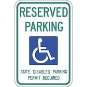 ZING Handicap Parking Sign, Washington, 18X12 2706