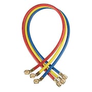 Yellow Jacket Manifold Hose Set, 36 In, Red, Yellow, Blue 21983