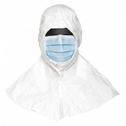 Dupont Hood and Mask, White/Blue, PK100 9820