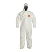 Dupont Coveralls, 12 PK, White, Tychem(R) 4000, Zipper SL127BWHXL001200