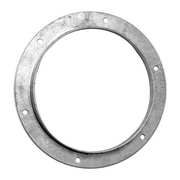 Nordfab Round Angle Flange, 6 in Duct Dia, Galvanized Steel, 22 GA, 1" L, 1-1/4" H 8010000143
