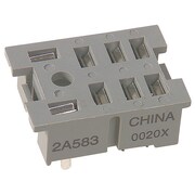 DAYTON Relay Socket, Standard, Square, 8 Pin, PCB 2A583