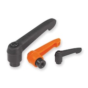 Kipp Adjustable Handle Size: 2, , 5/16-18, Plastic, Black RAL 7021, Comp: Steel K0269.2A31