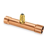 JB INDUSTRIES 1/4" Access Valve Swaged T, Brass/Copper A31344