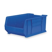 AKRO-MILS Super Size Bin, Blue, Plastic, 23 7/8 in L x 16 1/2 in W x 11 in H, 150 lb Load Capacity 30288BLUE
