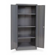 Zoro Select Stationary Storage Cabinet, 24 Gauge Steel, 66 in H x 30 in W x 15 in D, Gray 1UFD5