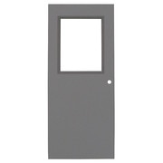 Ceco Half Glass Steel Door, 84 in H, 36 in W, 1 3/4 in Thick, 18-gauge, Type: 3 CHMD x HG30 70 x CYL-ST-18ga