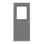 CECO Half Glass Steel Door, 84 in H, 32 in W, 1 3/4 in Thick, 16-gauge, Type: 2 CHMD x HG28 70 x CYL-CU-16ga