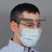 ZORO SELECT Disposable Procedural Face Mask and Eye Shield, Universal, Blue, 25PK 3NMG2