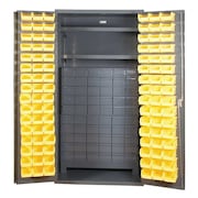 DURHAM MFG Extra-Heavy Duty Bin Cabinet, 36 in W, 72 in H, 24" D, 156 Bins 3501-DLP-60DR11-96-2S-95
