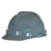 Msa Safety Front Brim Hard Hat, Type 1, Class E, Pinlock (4-Point), Gray 463948