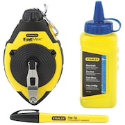 STANLEY Chalk Line Reel with 4 oz. Blue Chalk & Fine Tip Marker 47-681L