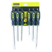 Stanley Screwdriver Set, Slotted/Phillips, 6 Pc 60-060