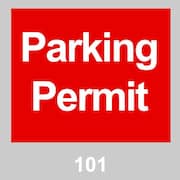 BRADY Parking Permits, Windshield, Red, PK100 96234