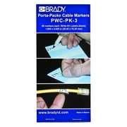BRADY Wire Marker Book, Write-On, Self-Laminatng, PWC-PK-3 PWC-PK-3