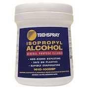 Techspray Alcohol Wipes, White, Canister, Cloth, 100 Wipes, 5 in x 8 in, Unscented 1610-100DSP
